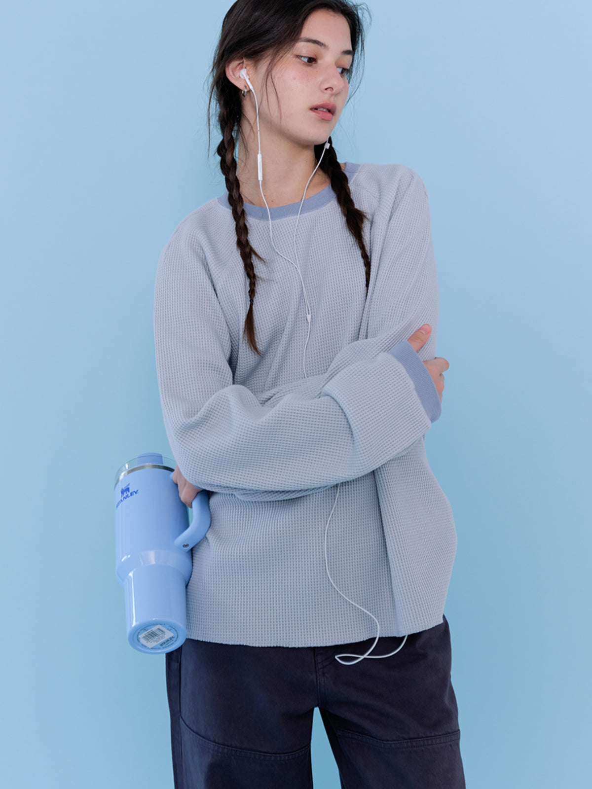 Tekto [4th] Marc waffle t-shirt_sky blue
