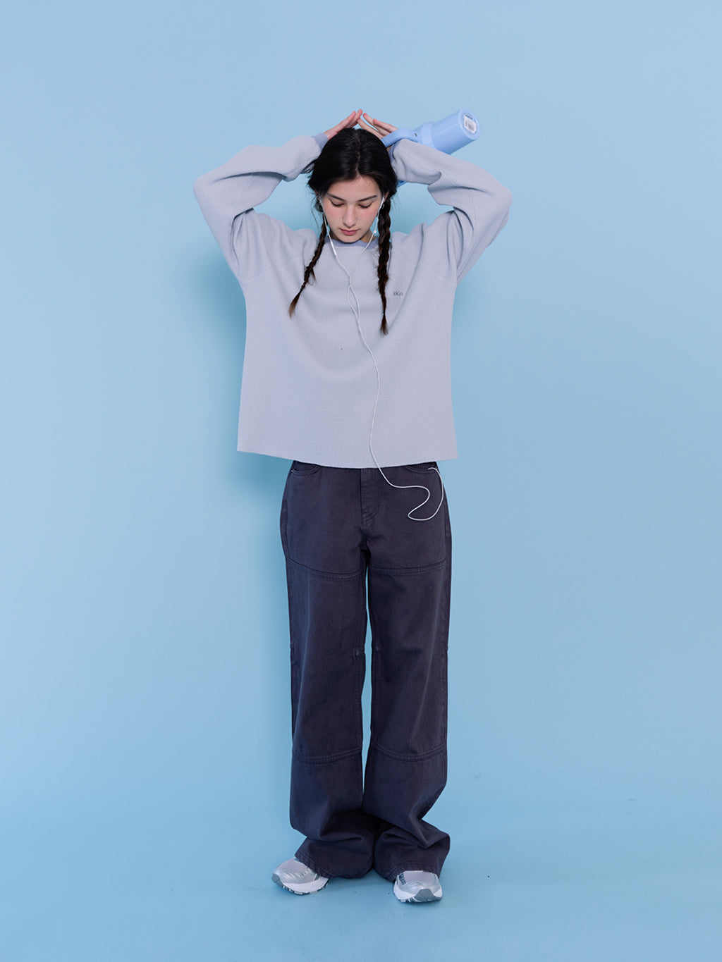 Tekto [4th] Marc waffle t-shirt_sky blue