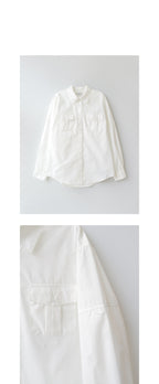 ANDNEEDS Foin pocket shirt (whtie)