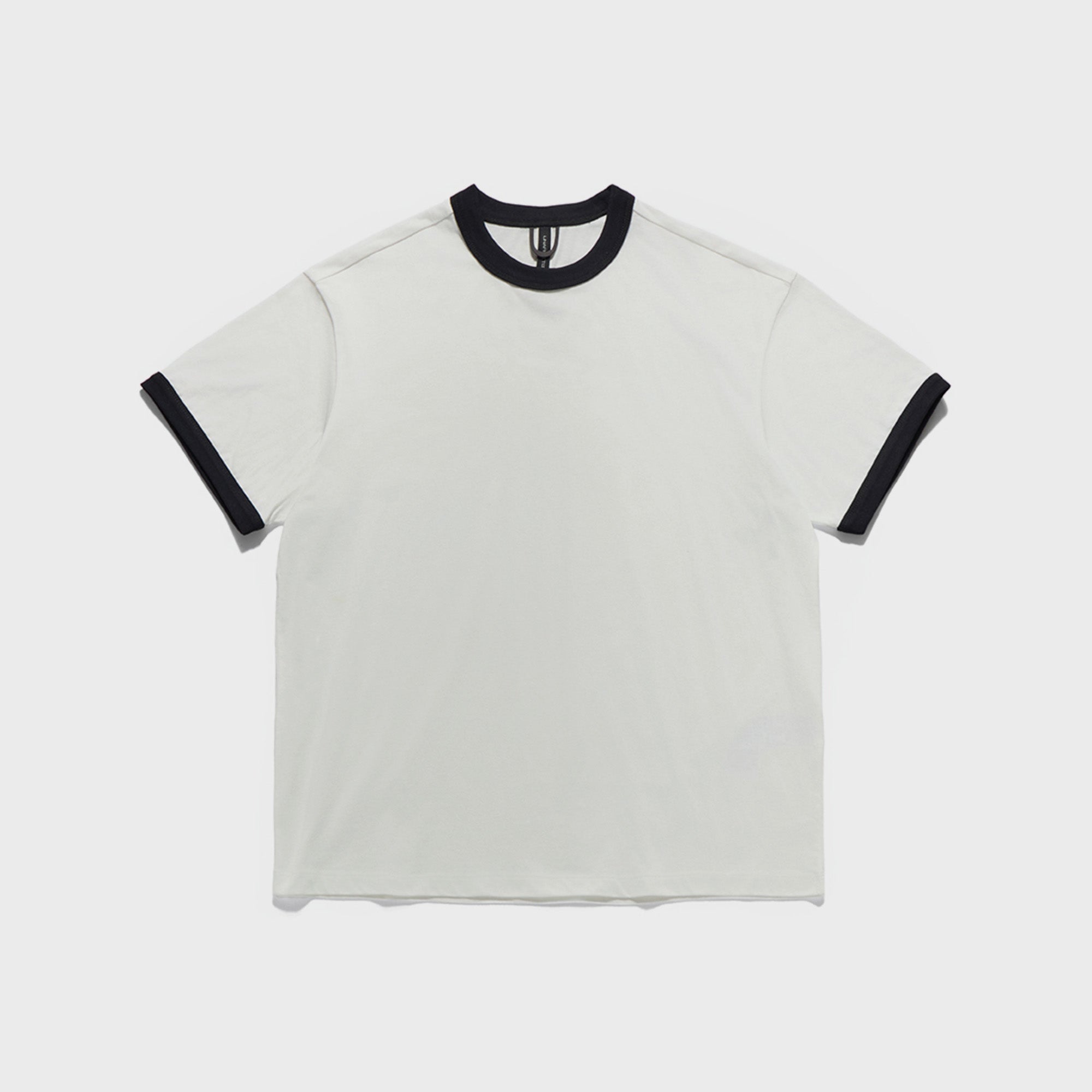 UNAFFECTED [ESSENTIAL] RINGER T-SHIRT / OFF WHITE