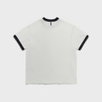 UNAFFECTED [ESSENTIAL] RINGER T-SHIRT / OFF WHITE
