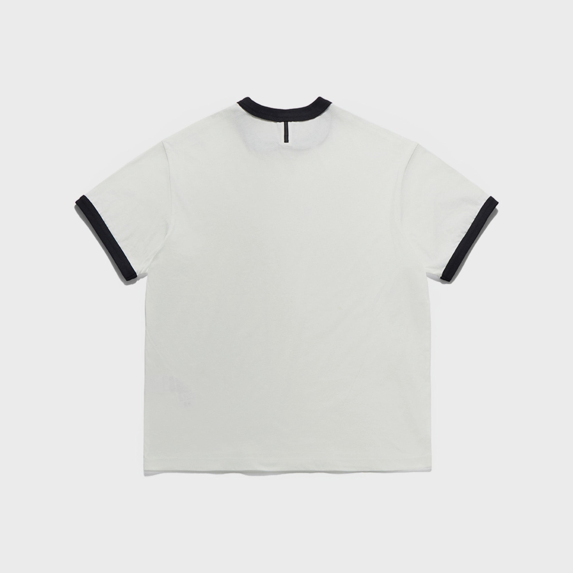 UNAFFECTED [ESSENTIAL] RINGER T-SHIRT / OFF WHITE