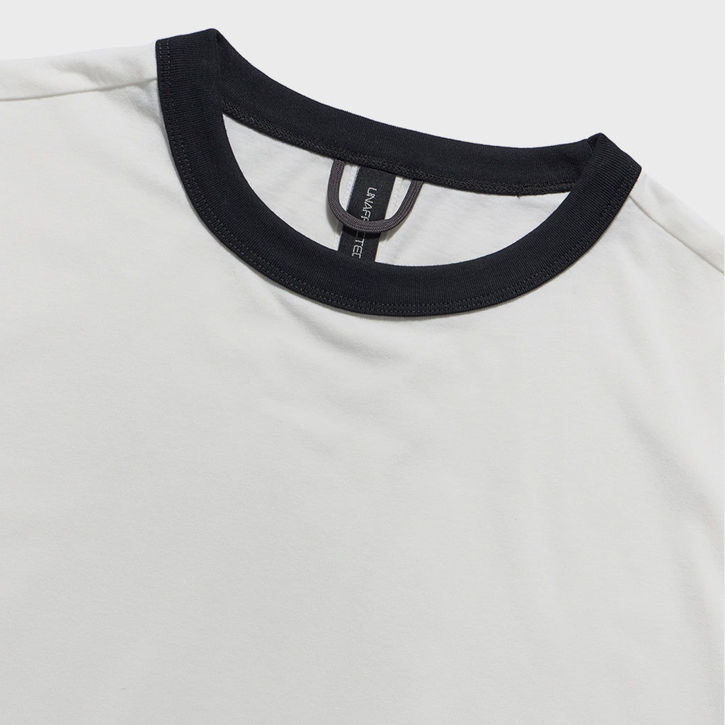 UNAFFECTED [ESSENTIAL] RINGER T-SHIRT / OFF WHITE