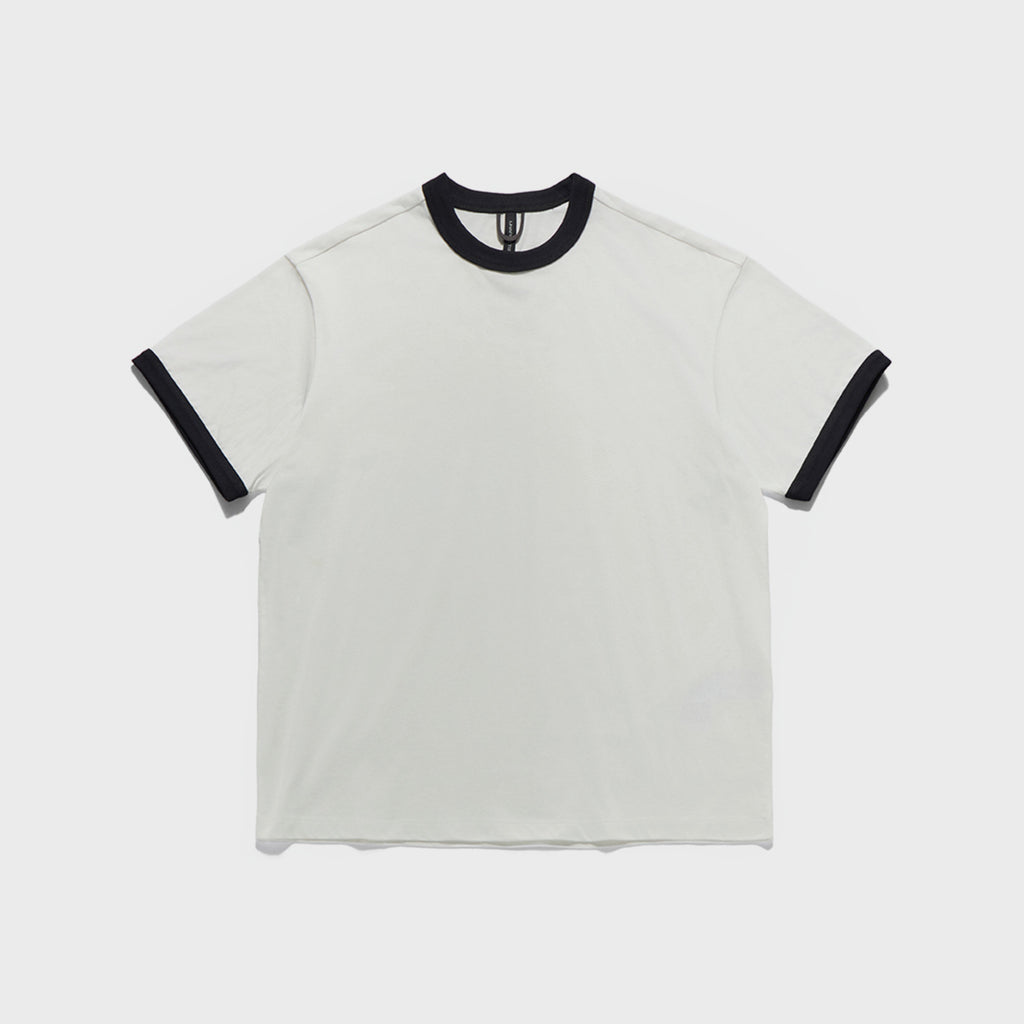 UNAFFECTED [ESSENTIAL] RINGER T-SHIRT / OFF WHITE
