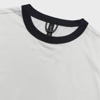 UNAFFECTED [ESSENTIAL] RINGER T-SHIRT / OFF WHITE