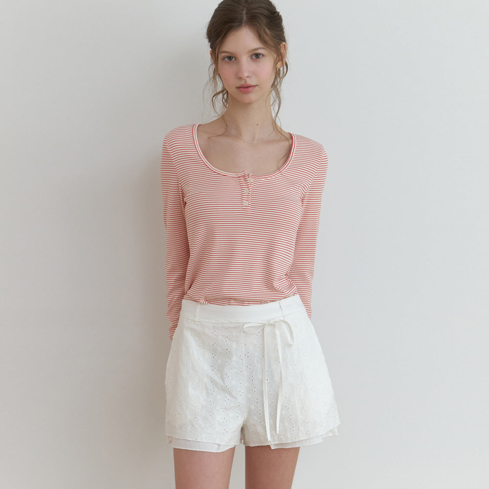 RE_L Lemo stripe t-shirt (red)