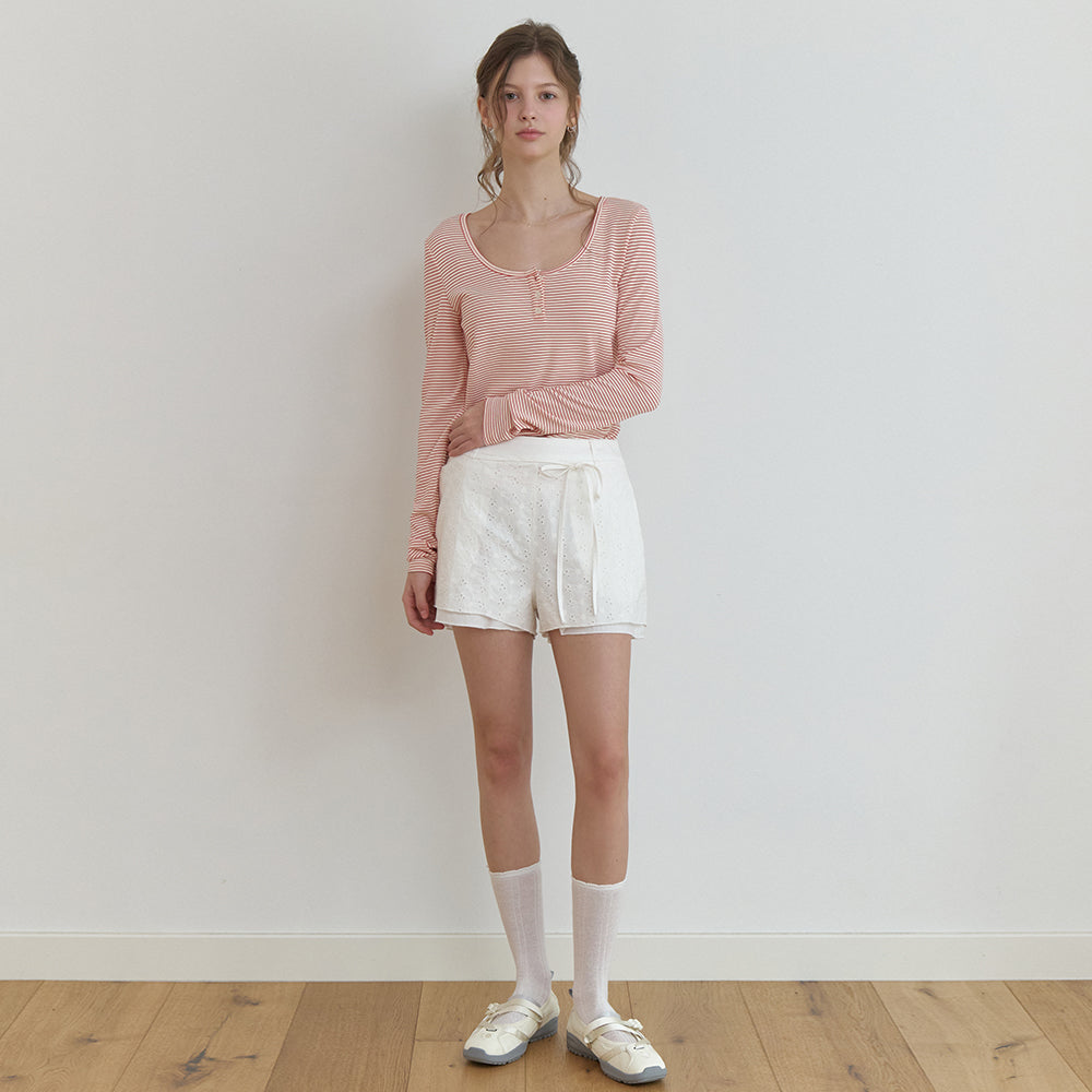 RE_L Lemo stripe t-shirt (red)