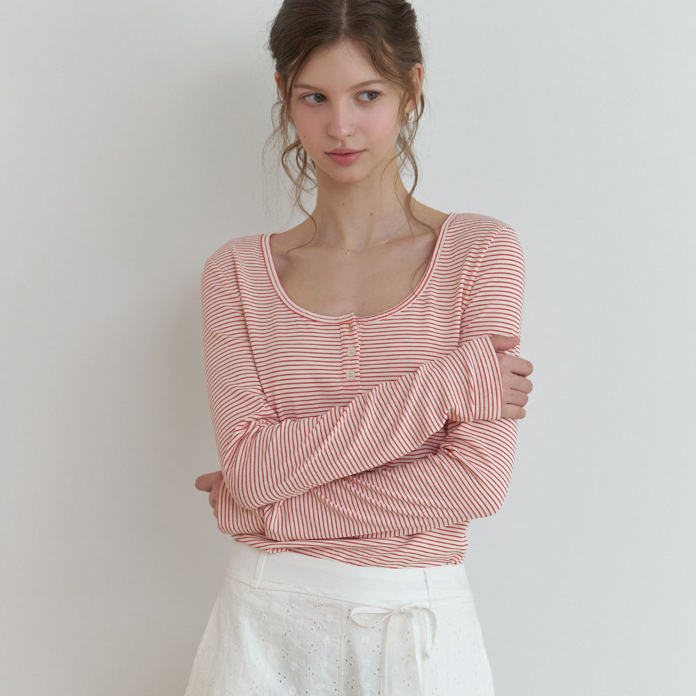RE_L Lemo stripe t-shirt (red)