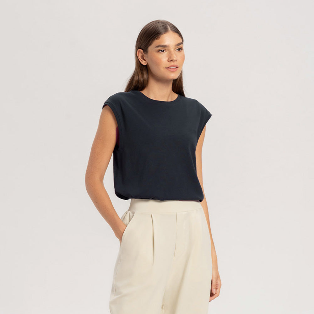 BUDHI MUDRA Simple round sleeveless (Unisex)_2 Colors
