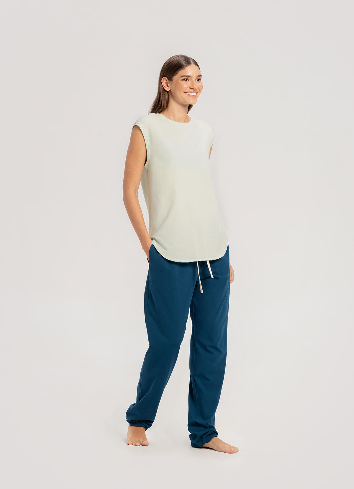 BUDHI MUDRA Simple round sleeveless (Unisex)_2 Colors