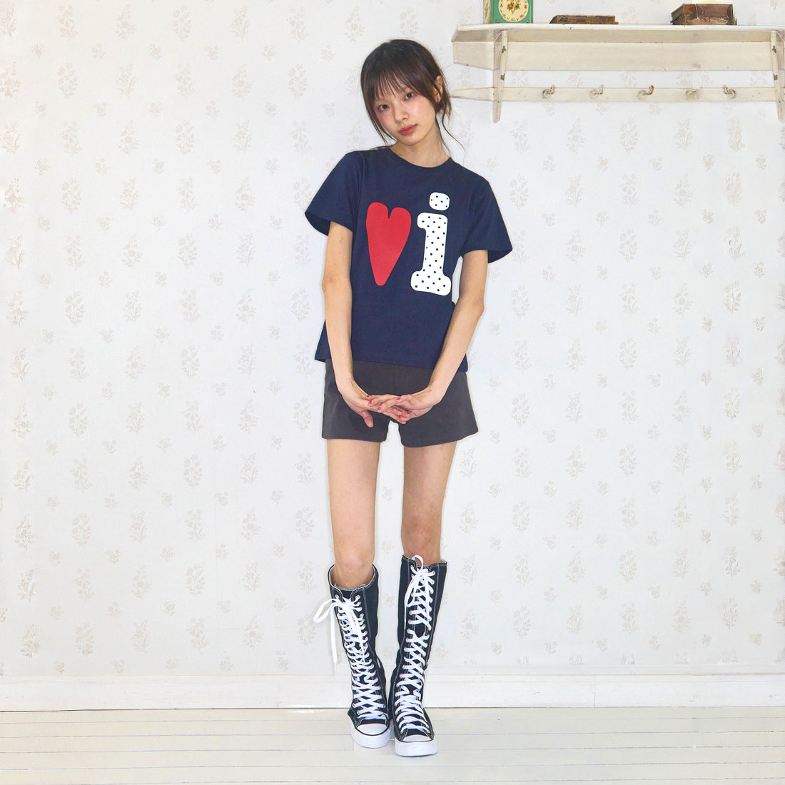 VIDEO JOCKEY BB T-shirt [navy]