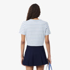 LACOSTE Women's Multi-Stripe Short Sleeve T-Shirt TF7574-56G 4BI