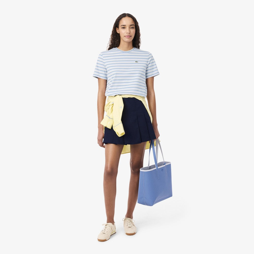 LACOSTE Women's Multi-Stripe Short Sleeve T-Shirt TF7574-56G 4BI
