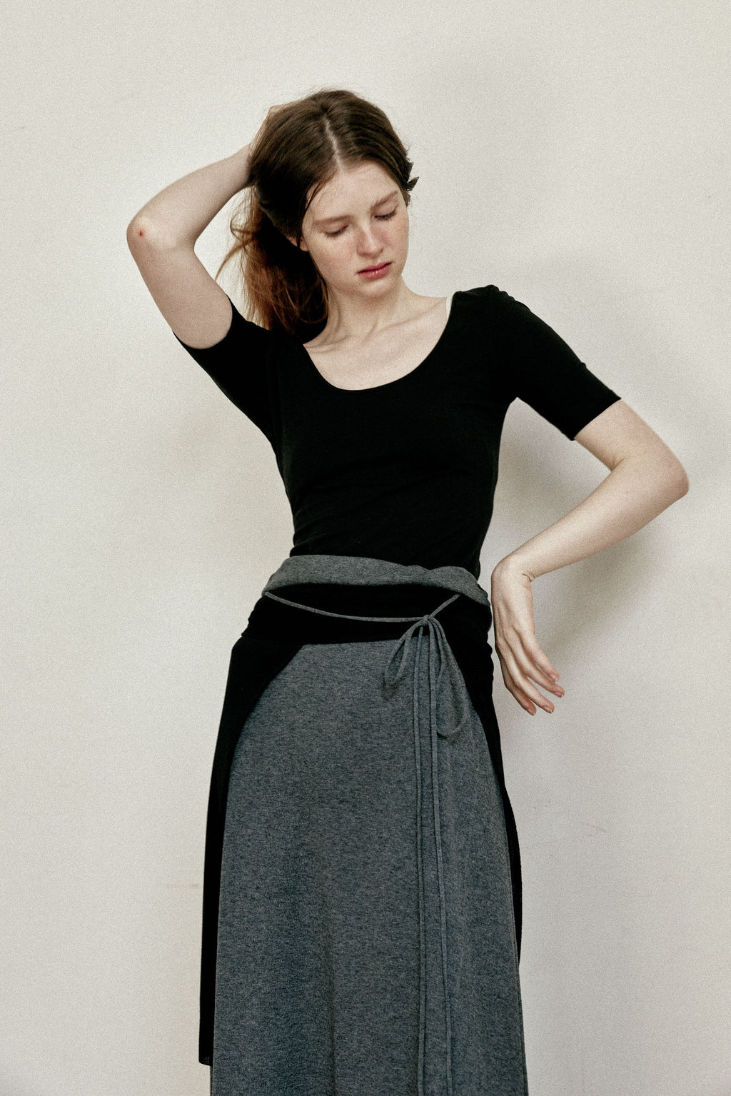 LE17SEPTEMBRE SCOOP NECK BASIC TOP [BLACK]