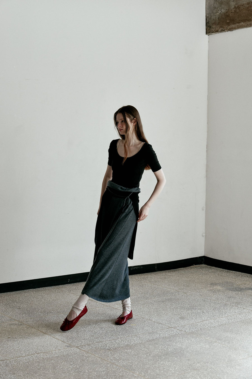 LE17SEPTEMBRE SCOOP NECK BASIC TOP [BLACK]