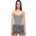 TOOMUCHTAX Race Point 02 Cami Top Gray