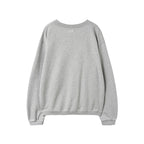 RENSE Damage Eyelet V-Neck Sweatshirt Melange Gray
