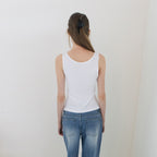 REPOS Cotton Sleeveless T-Shirt (White)