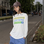 YAHNSISI Lucky Long Sleeve Tee - White