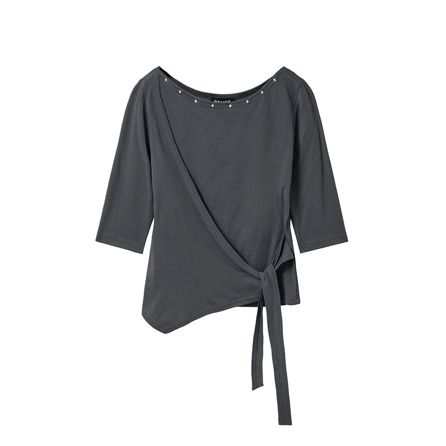 RENSE Stud Tie Top Charcoal