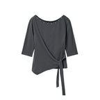 RENSE Stud Tie Top Charcoal