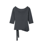 RENSE Stud Tie Top Charcoal