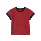 RENSE Stitch Pocket Layered T-Shirt Red