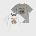 BRONSON Retro Motorcycle Graphic Tee Grey
