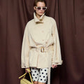 MAISON SPECIAL (W) SHORT TRENCH COAT (IVR)