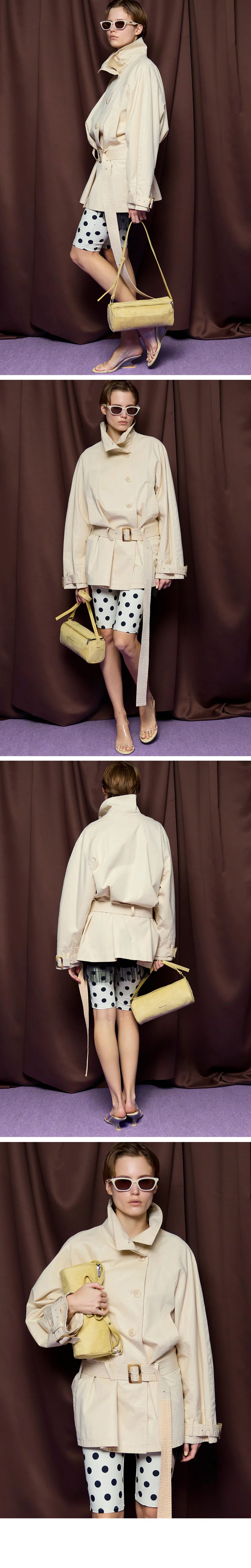 MAISON SPECIAL (W) SHORT TRENCH COAT (IVR)