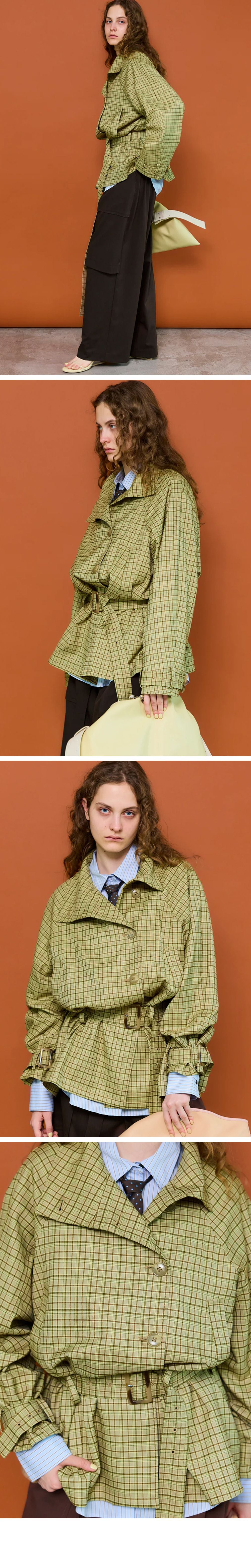 MAISON SPECIAL (W) SHORT TRENCH COAT (MLT1)
