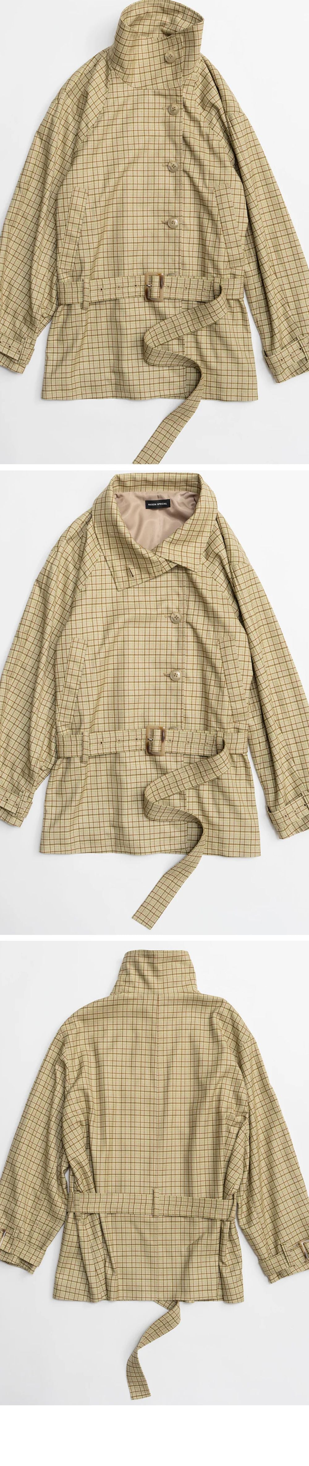 MAISON SPECIAL (W) SHORT TRENCH COAT (MLT1)
