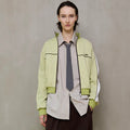 MAISON SPECIAL (W) JACQUARD JERSEY TOPS (GRN)