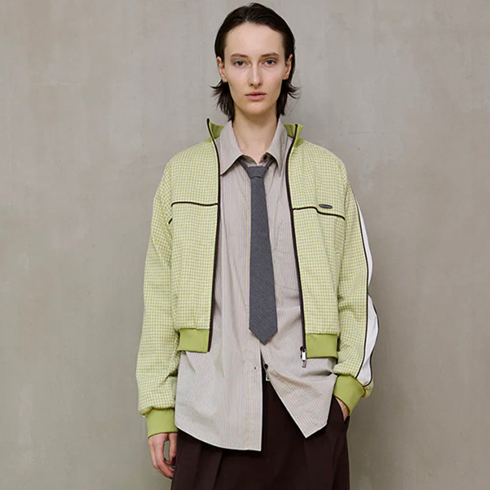 MAISON SPECIAL (W) JACQUARD JERSEY TOPS (GRN)