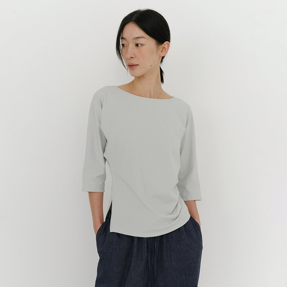 EAAH TILT TUCK T-SHIRT (LIGHT GREY)