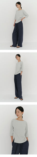 EAAH TILT TUCK T-SHIRT (LIGHT GREY)