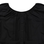 MICHIKO LONDON KOSHINO Puff Sleeve Lace Blouse Black
