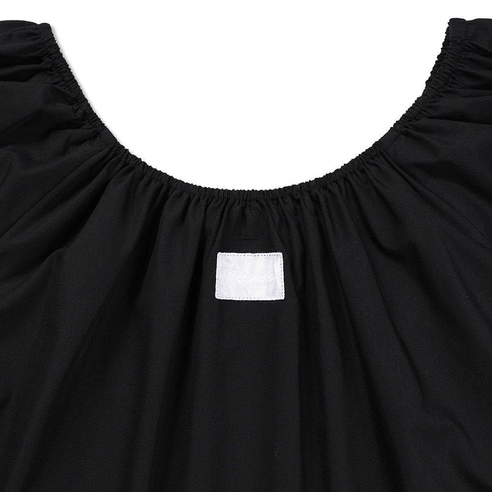 MICHIKO LONDON KOSHINO Puff Sleeve Lace Blouse Black