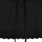 MICHIKO LONDON KOSHINO Puff Sleeve Lace Blouse Black