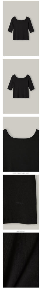 NOEUD Archive Boatneck Tee(Black)