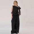 GRIDA-J Dreyfury sleeveless scarf top _ black