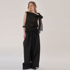 GRIDA-J Dreyfury sleeveless scarf top _ black