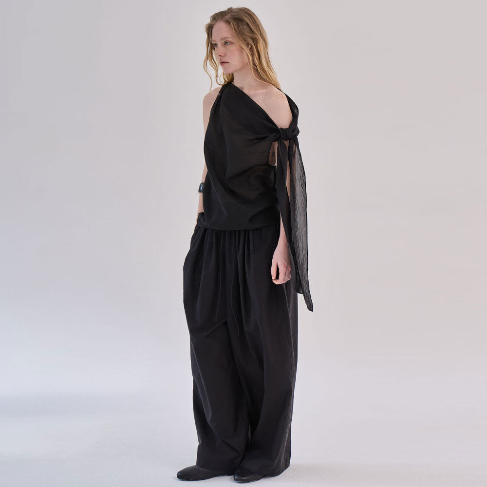 GRIDA-J Dreyfury sleeveless scarf top _ black
