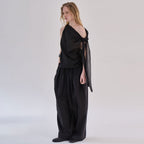 GRIDA-J Dreyfury sleeveless scarf top _ black