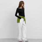 ATELIER NAIN BOATNECK BUTTON UP SLIM T (T-7257)