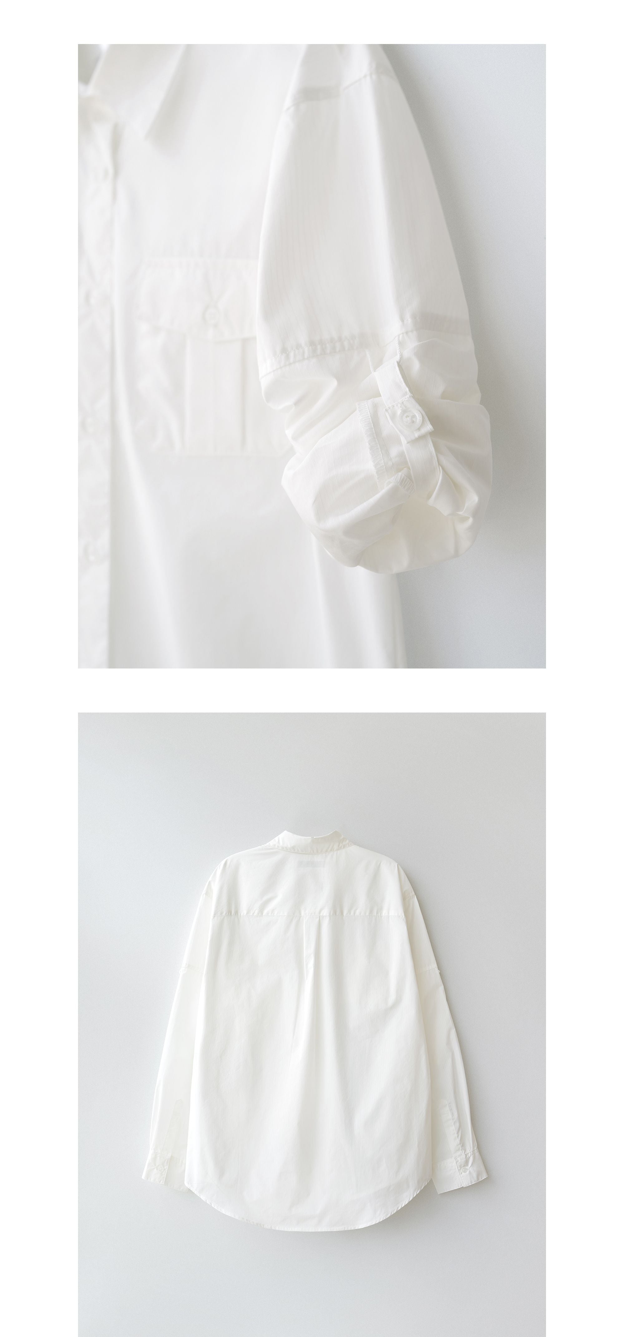 ANDNEEDS Foin pocket shirt (whtie)