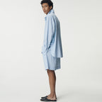 UMARMUNG Striped Cotton Poplin Shirts_Blue