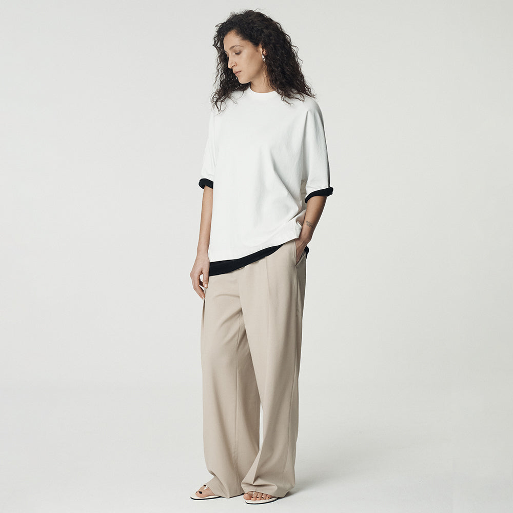 UMARMUNG Dolman Sleeve Oversized T Shirts_White
