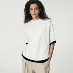UMARMUNG Dolman Sleeve Oversized T Shirts_White