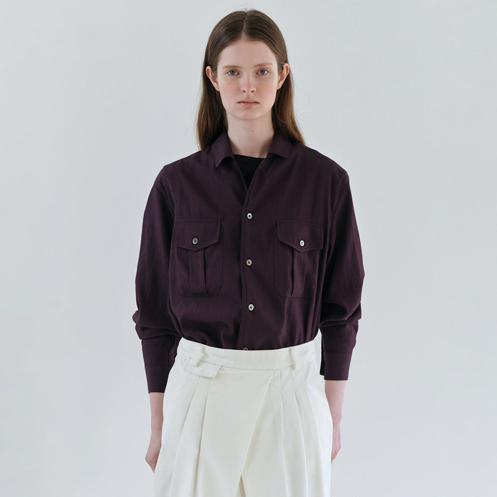 AUBOUR wrinkled signature shirts (5 colors)